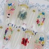 Fresh flower handmade nail tips - Stiletto M / 생화꽃