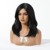 Cemuto Short Wavy Black Wig for Women Synthetic Wavy Bob