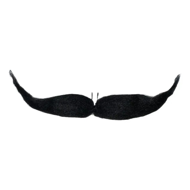 12 Bigote Negro Postizo Mostacho Mexicano Disfraz Zapata Negro