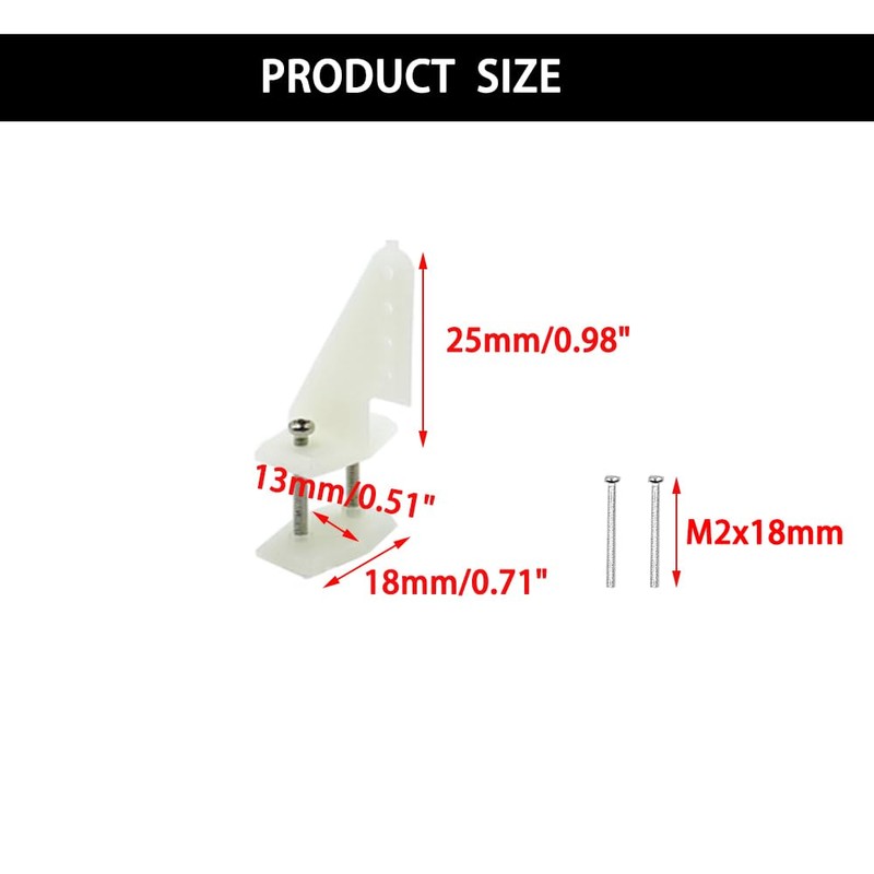 20PCS Plastic Control Horn 4 Hole Control Horn with Screws
