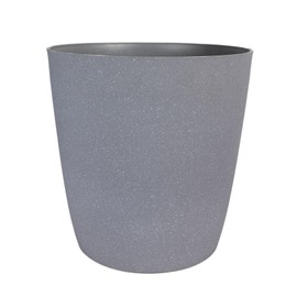 The HC Companies 12 Inch Santa Fe Round Self Watering Planter - Decorative Lightweight Plant Pot with Drainage Hole for Indoor Outdoor Use, Pebble Gray