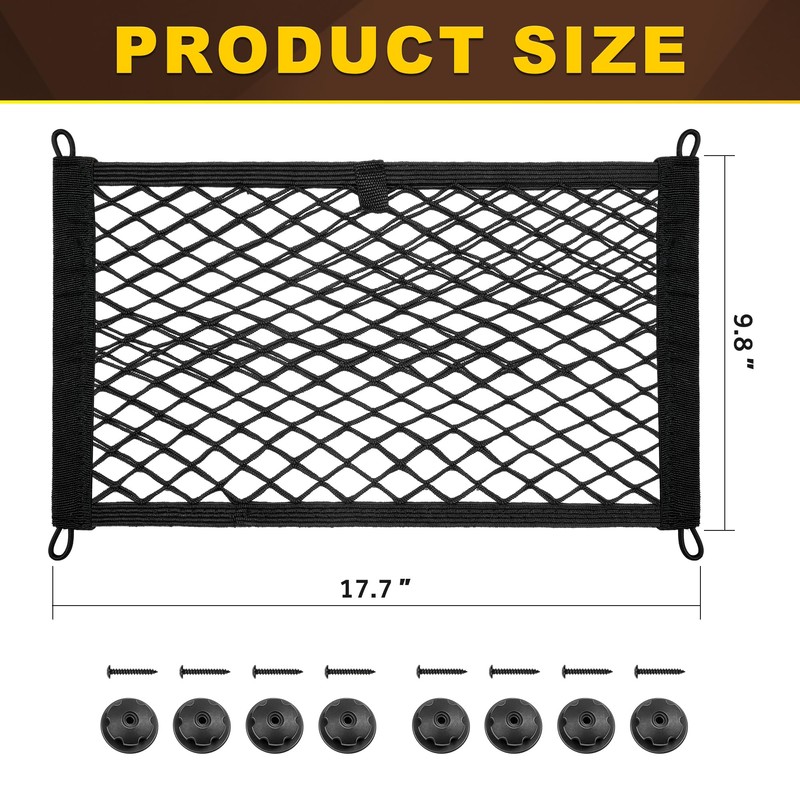 BUMBEE Mesh Cargo Net, Envelope Netting, Elastic Pocket Pouch Bungee