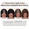 12 Colors Hair Chalk for Girls Kids, Washable Temporary Hair