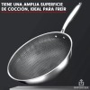 Importeek Sarten Wok Antiadherente Acero Inoxidable Induccion 32cm