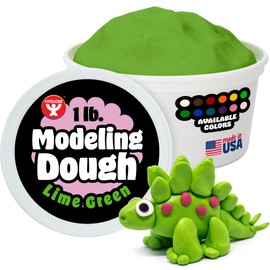 Hygloss Play Modeling Dough for Kids – Safe & Non-Toxic Sensory Dough for Arts and Crafts – 1 lb Tub – Play Clay for Toddler Activities, Preschool Classroom Must-Haves – Lime Green Color, Unscented