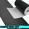 KUQUTIDY 33FT x 4" Carbon Fiber Wrap Black Vinyl Wrap