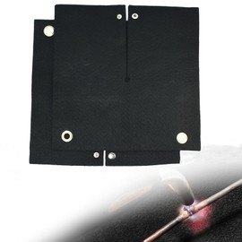 RIVERWELD Tear Resistant Fabric Carbon Fiber Felt Mat Welding Blankets, Heat Shield Withstand High Temperature, Fireproof Mat for Soldering Brazing Plumbing 30cm x 30cm Pack of 2