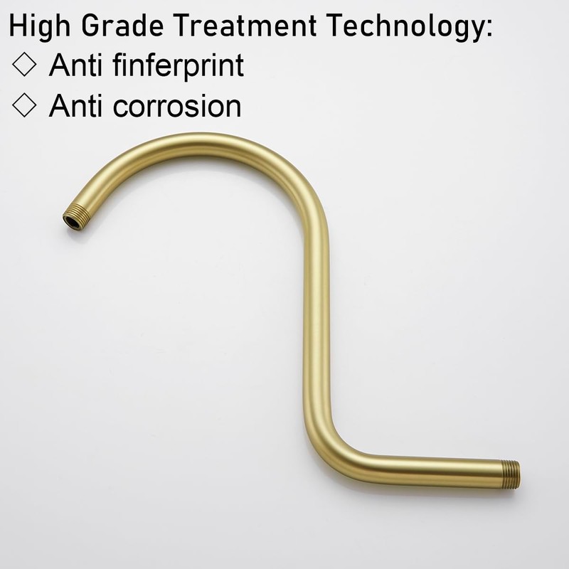 RANDOM S Shaped Shower Head Riser Pipe,Goose Neck Shower Arm