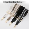 Purse Strap Replacement Crossbody, 1.5 in Wide Embroidered Canvas Shoulder