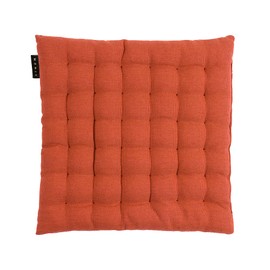 Linum Pepper Cotton Seat Cushion, Light Ice Green, 40 x 40 x 3 cm, Rust orange, 40 x 40 cm