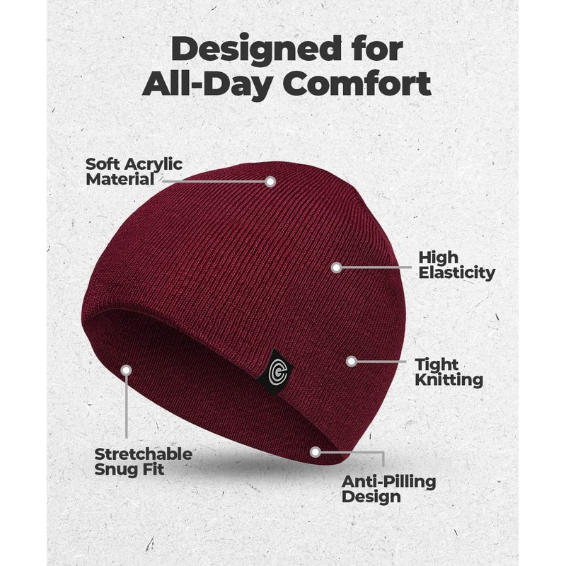 Original Beanie Cap - Soft Knit Beanie Hat - Warm