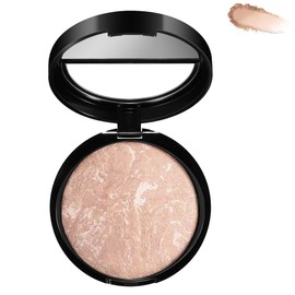 BEUKING Marble Baked Makeup Setting Powder, Luminous Finish Waterproof Sweatproof Conceal Foundation, 24 H No-Transfer No Smudge Oil-control Pressed Powder Makeup Base (#03 LIGHT BEIGE, 0.53 OZ)