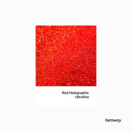 Hemway Eco Friendly Biodegradable Glitter 100 g / 3.5 oz Organic Cosmetic Safe Sparkle Vegan for the Face, Eyeshadow, Body, Hair, Nail - 1/128 Inch 0.008 Inch 0.2 mm - Red Holographic