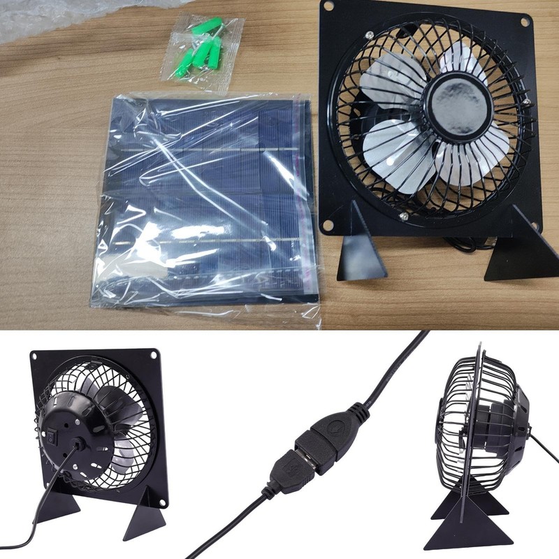 Solar Greenhouse Fan | Solar Panel Fan Chicken Coop Fan,Solar
