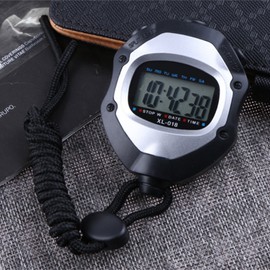 LAOPAO Stopwatch, Pack of 100 Memory Data, LCD Electronic Metal Digital Chronograph Timer for Basketball, Football, Baseball, Sports, Referee Trainer