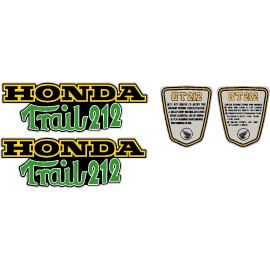 Honda CT70  K3 "Trail 212" frame Decals Green, Graphics Full Set,  212cc Upgrade