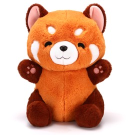 Riuhot Red Panda Stuffed Animal Cute Red Panda Plush Toy Panda Plushie Gift for Girlfriend Kids Birthday 13.7" Red Panda Stuffed