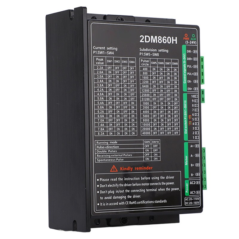 Digital Stepper Motor Driver 2 Phase 16 Subdivisions 16 Currents