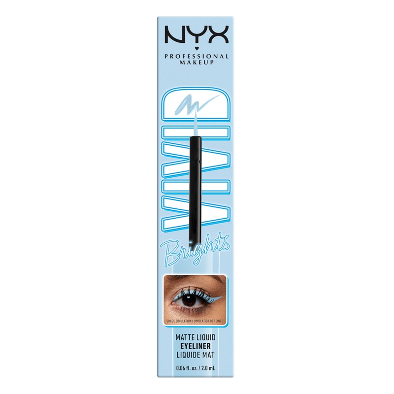 NYX PROFESSIONAL MAKEUP Vivid Brights Liquid Liner, Smear-Resistant Eyeliner with