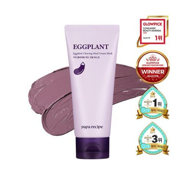 papa recipe Eggplant Clearing Mud Cream Mask 100mL - papa