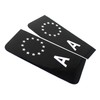 2 x Number Plate EU Field Sticker Film, Black, Car,