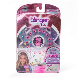 blinger Sparkle Collection Refill Pack - Princess | 5 Discs – 75 Rhinestones | Bling In Brush Out | Works with blinger Hair Styling Tool (Multicolored)