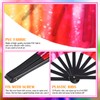 Maitys Large Folding Hand Fans Chinese Handheld Tai Ji Fans