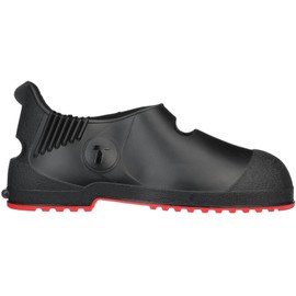TINGLEY Workbrutes G2 - PVC Overshoe - 5.5" Ht. - Black Upper - Red Sole - Cleated Outsole, Small