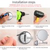 GURUN 8" Wall Mounted Makeup Mirror with 10X Magnification,Two-Sided Swivel