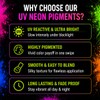 6 Color UV Reactive Neon Pigment Powder Set – Blacklight