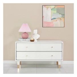 Lasam Jenny 800 low two-tier dresser JF22069 cash on delivery, white gray_22069 / 라샘  제니 800 낮은 2단 서랍장 JF22069 착불, 화이트그레이_22069
