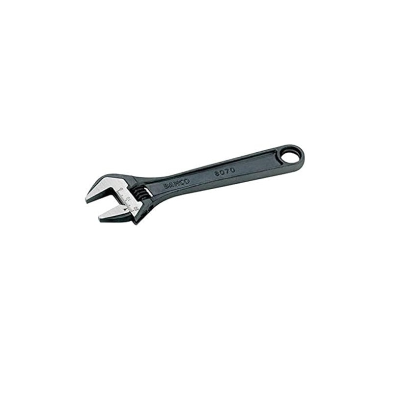 Bahco 8069 IP Black-Finished Adjustable Wrench in Industrial Pack, Grey,