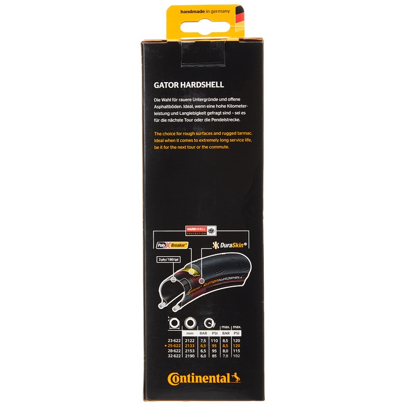 Continental Gator Hardshell Tyre 28" folding Wheel width 23-622 |