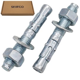 SKIR'CO (Pack of 8) Galvanised Wedge Anchors M12 x 80 mm, Metal Dowels, Anchor Bolts, Masonry Dowels, Concrete Anchors