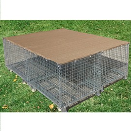 Alion Home UV Stable Dog Run & Pet Kennel Shade Cover, Sunblock Shade Privacy Panel with Grommets and Hems on 4 Sides (Kennel not Included) (5' x 10', Walnut)