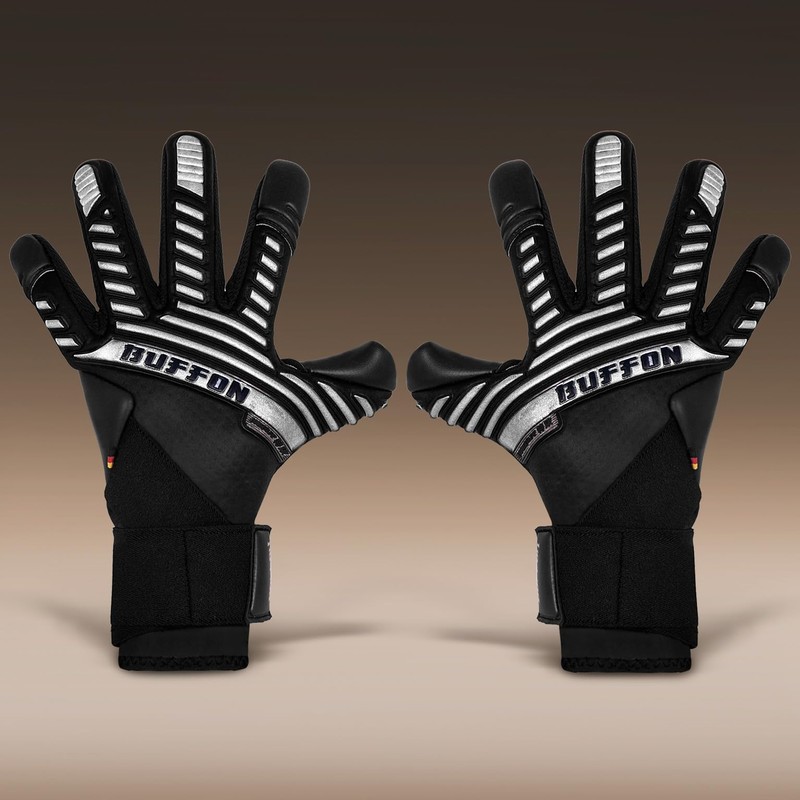 Buffon Guantes De Portero Profesionales Kamikaze Adulto (Negro, 9)