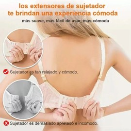 Conejo Moda Extensiones De Brasier Mujer Bra Extensores 3 Ganchos 5pcs