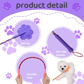 GSNYSAN 3 Pcs Dog Training Stick Pole, 16.73 Inch Puppy Training Tools Whip with Anti-Slip Handle, Outdoor and Indoor Exercise Interactive Dog Flirt Pole for Small Medium Dogs
