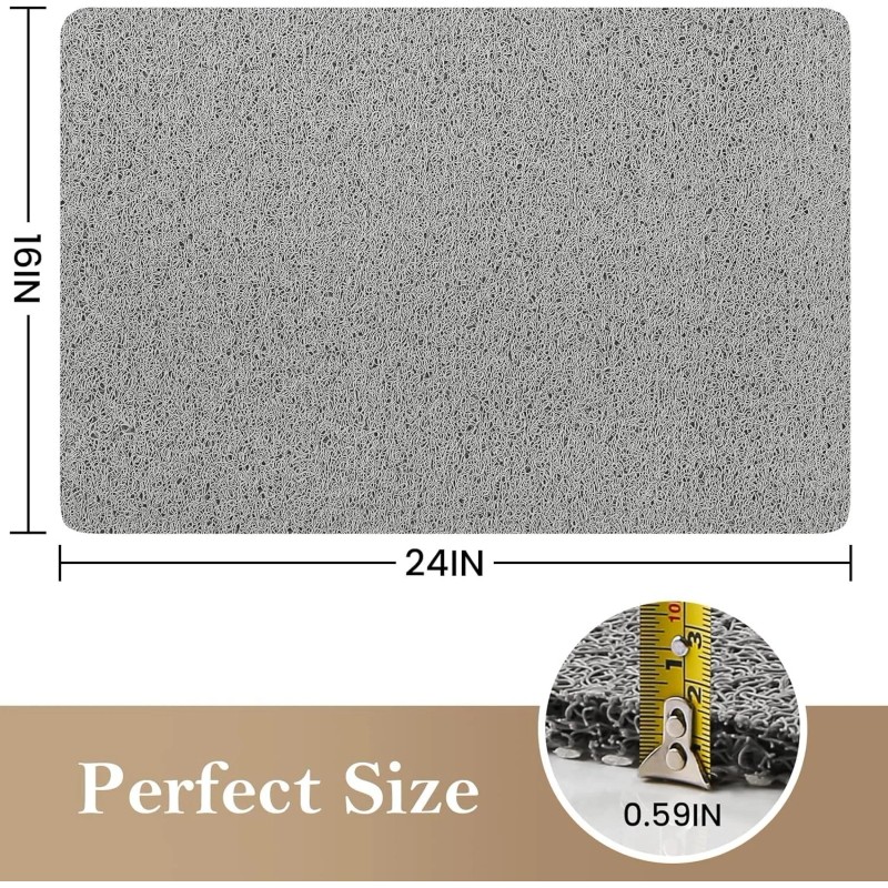 Unbranded PVC Loofah (Phthalate Free) Shower/Bathtub Mat Non-Slip, 24x16 inch