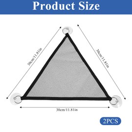 2Pcs Bearded Dragon Hammock, Black Breathable Mesh Reptile Hammock for Lizards, Geckos, Lguanas, Axolotls, Anoles, Snakes, Chameleon