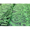 NEW CREATIONS FABRIC ANDFOAM INC NEON GREEN SEQUIN DAMASK DESIGN