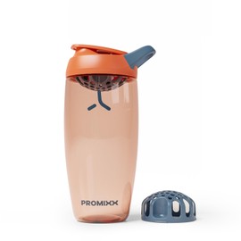 Promixx Pursuit Protein Shaker - 760 ml Quiet Snap Fit Mixer for Lump-Free Shakes - Leak-Proof BPA-Free Ecozen with Measuring Scale for Fitness - Burnt Orange