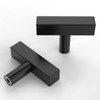 Astrée 5 Pack 50mm Matte Black Drawer Knobs Stainless Steel