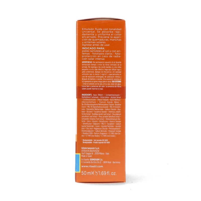 RILASTIL SUN SYSTEM FLUIDO COLOR COMFORT SPF 50+ 50 ML