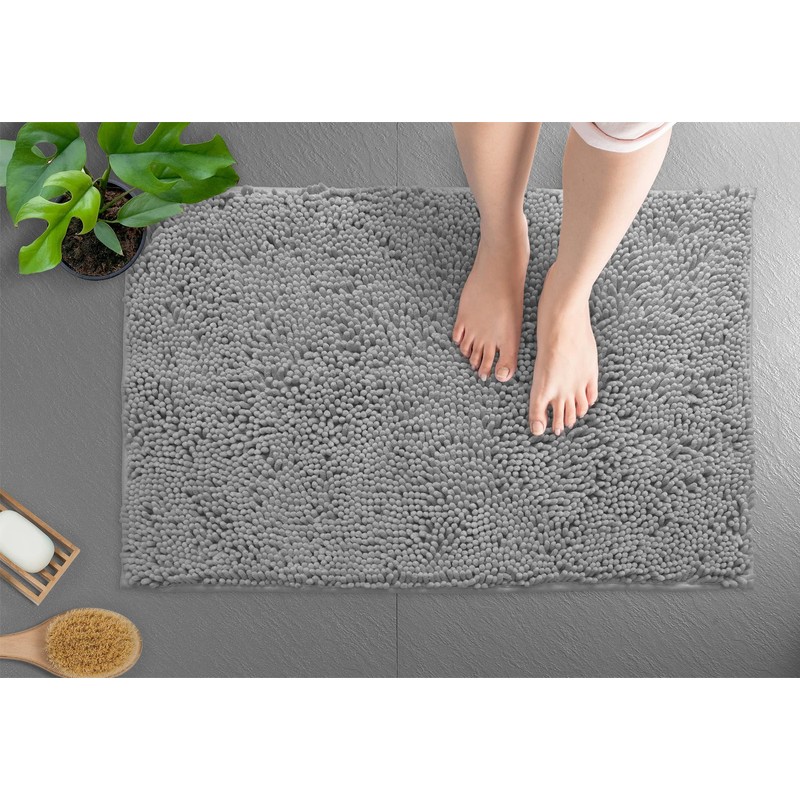 LuxUrux Bath Mat Extra-Soft Plush Bath Shower Bathroom Rug, 1''