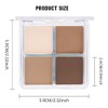 evpct Nude Brown Matte Powder Eyeshadow Quad Palette, Light Nude
