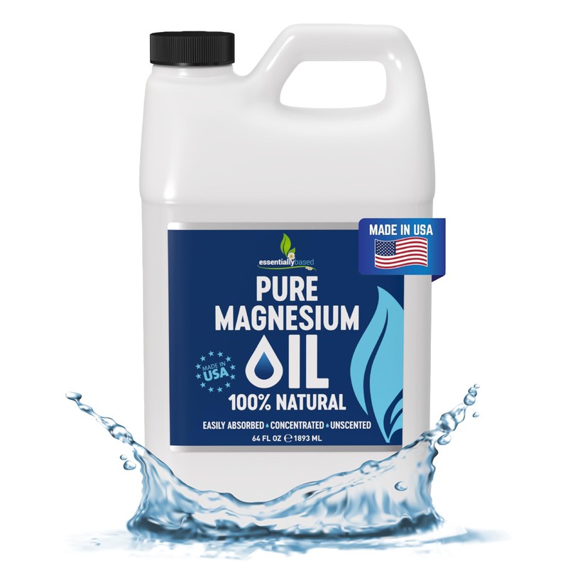 Pure Magnesium Oil Spray 64oz - Topical Magnesium Spray for