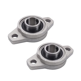 Othmro KFL004 flanged Pillow Block Bearing, 20mm Bore Diameter, Bearing Steel zinc Alloy, Set Screw Lock 2pcs