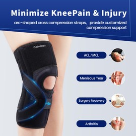 Galvaran Knee Brace for ACL MCL Meniscus Tear,Adjustable Knee Support for Maximum Knee Pain,Side Stabilizers for Injury or Surgery Recovery - Men and Women