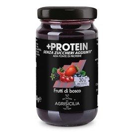 Agrisicilia +Protein Confettura di Frutti di Bosco fonte di proteine e senza zuccheri aggiunti vasetto da 240 grammi